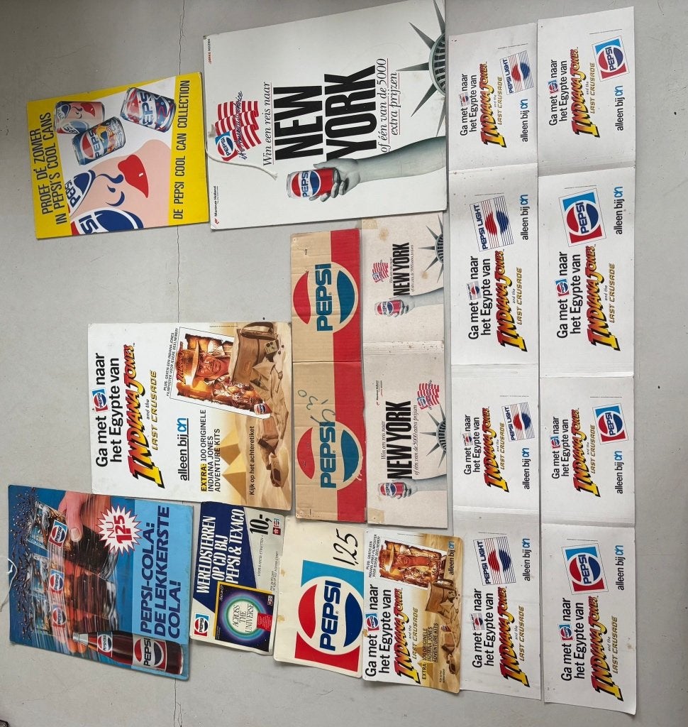 Grote collectie vintage Pepsi reclame items, Verzamelen, Verzenden