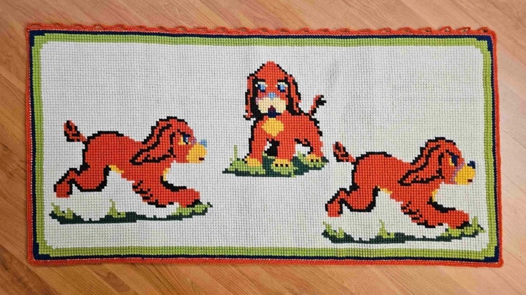 Wandkleed hondjes 96/48 cm