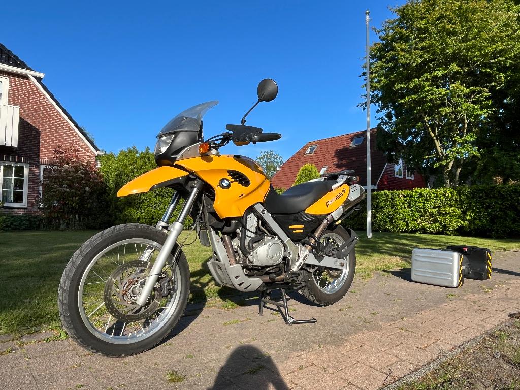 BMW F650GS | 2000 | 42.000 km | Geel | ABS | 3 Koffers, Motoren, Occasion, Motorrijbewijs A, Particulier, Meer dan 35 kW