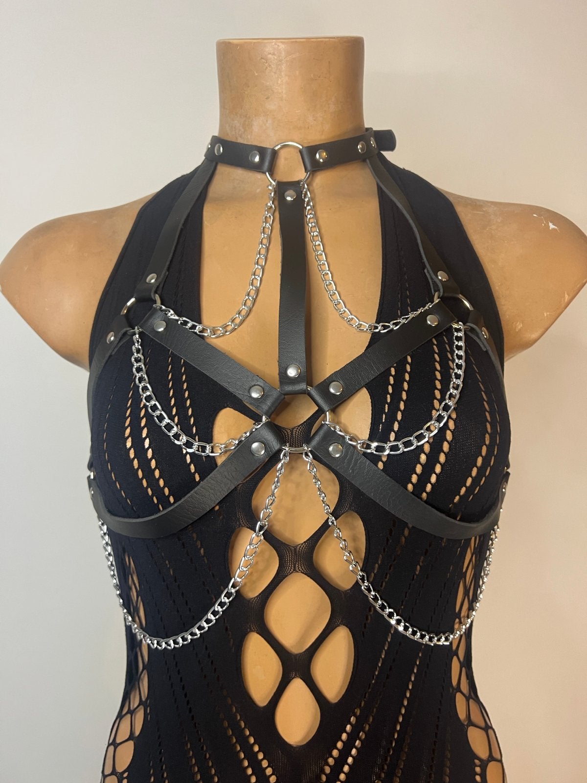 Nieuw Faux Lederen Body Harness met Kettingen, Kleding | Dames, Ophalen of Verzenden, Nieuw