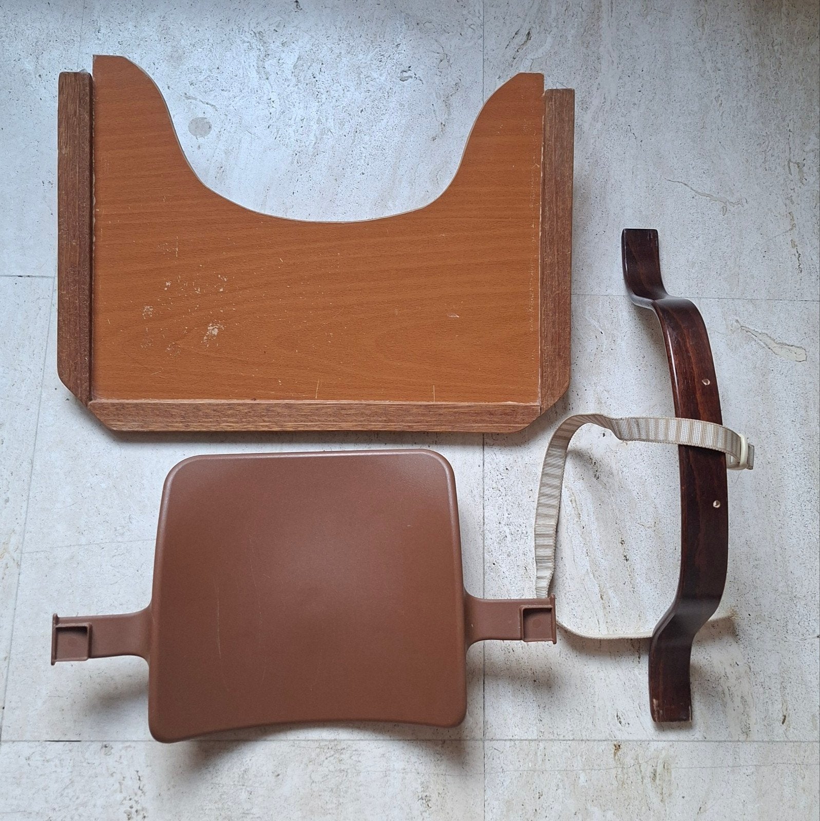 Stokke tripp trapp walnoot babyset/blad oud model 2003-2011, Ophalen of Verzenden, Meegroeistoel