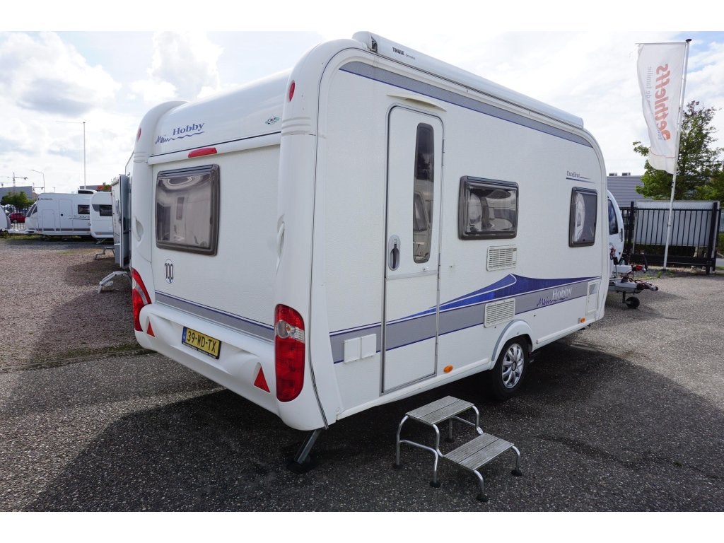 Hobby Excellent 410 SFE mover,tent,thule luifel, Caravans en Kamperen, Standaardzit, Bedrijf, 750 - 1000 kg, Overige typen