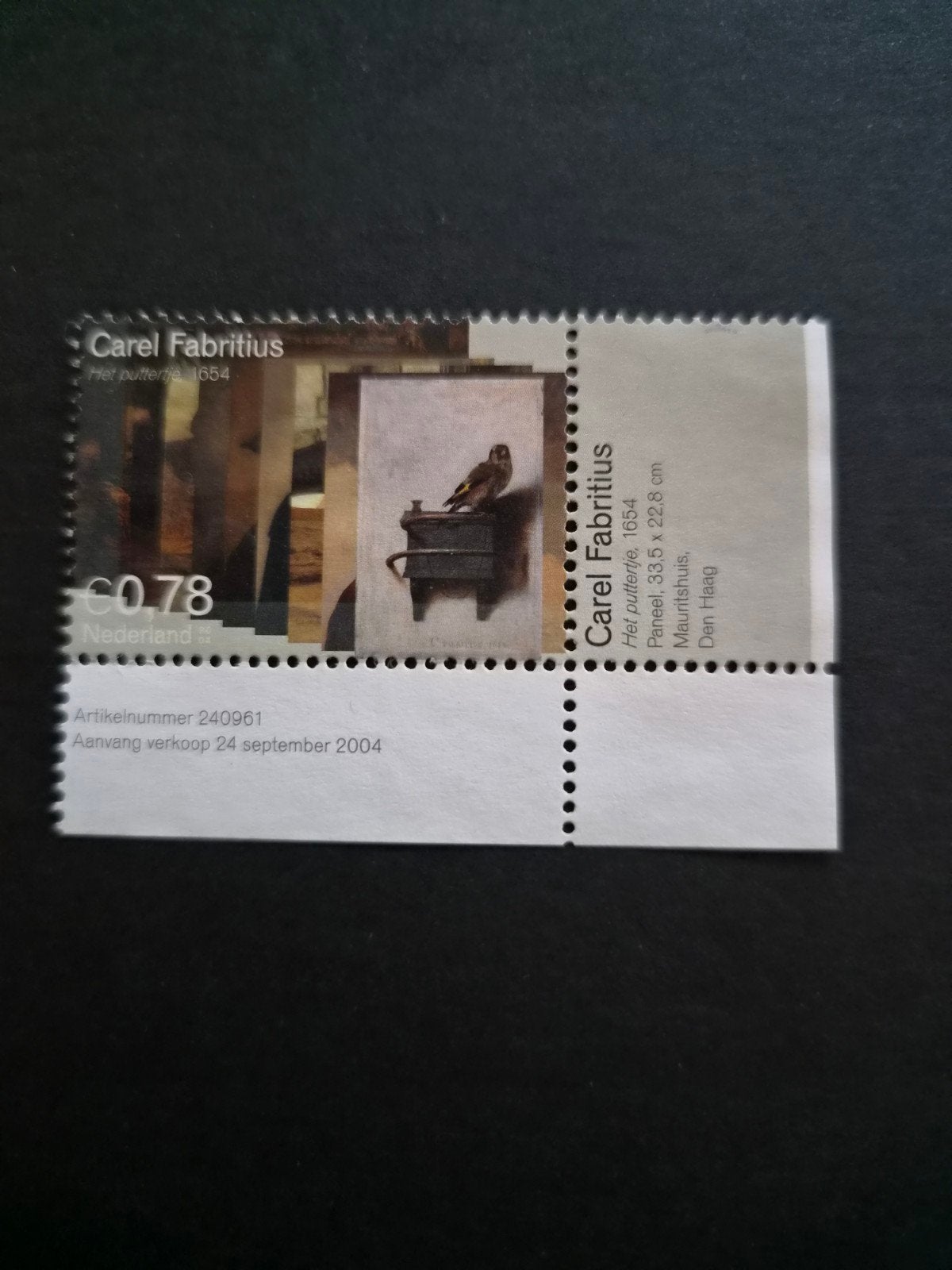 Nederland 2004 Carel Fabritius, Ophalen of Verzenden, Gestempeld