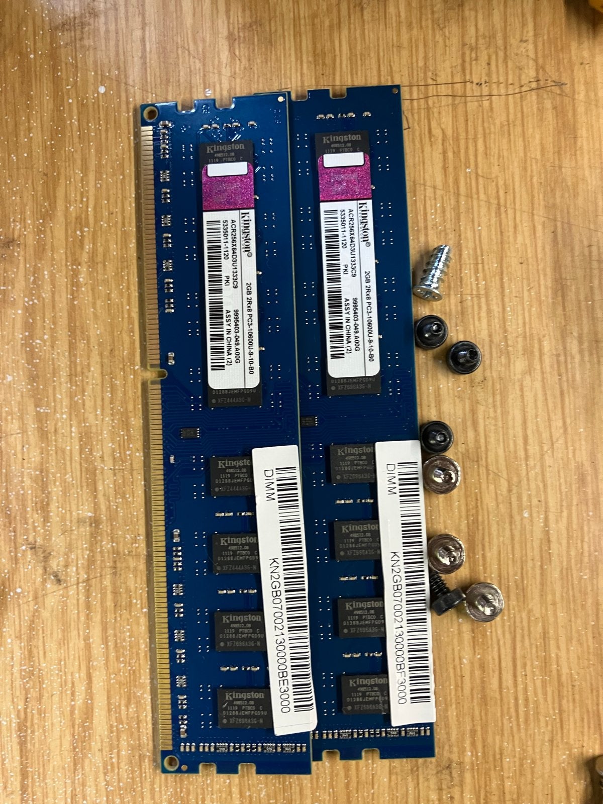 Kingston 2x2GB DDR3 RAM Geheugen (4GB Totaal), Ophalen, Gebruikt, Server, DDR3