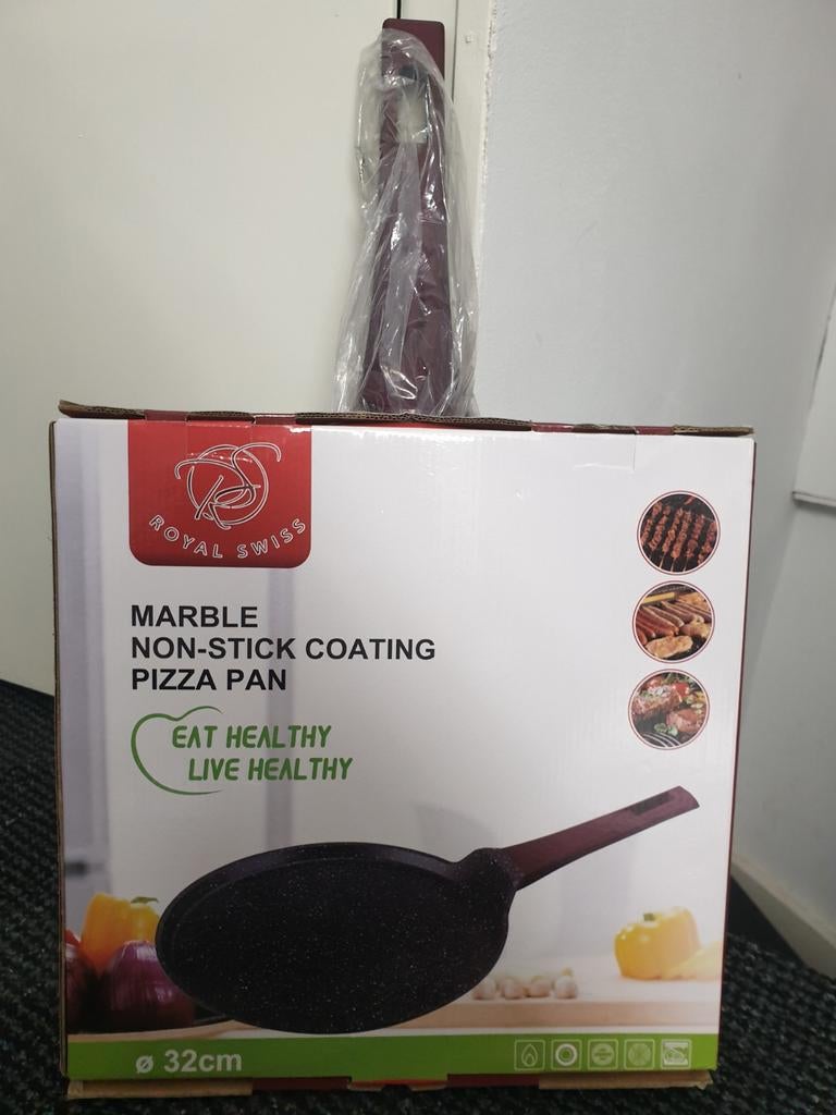 Royal Swiss Marmeren Anti-aanbak Pizza Pan Ø 32cm, Witgoed en Apparatuur, Ophalen of Verzenden, Nieuw