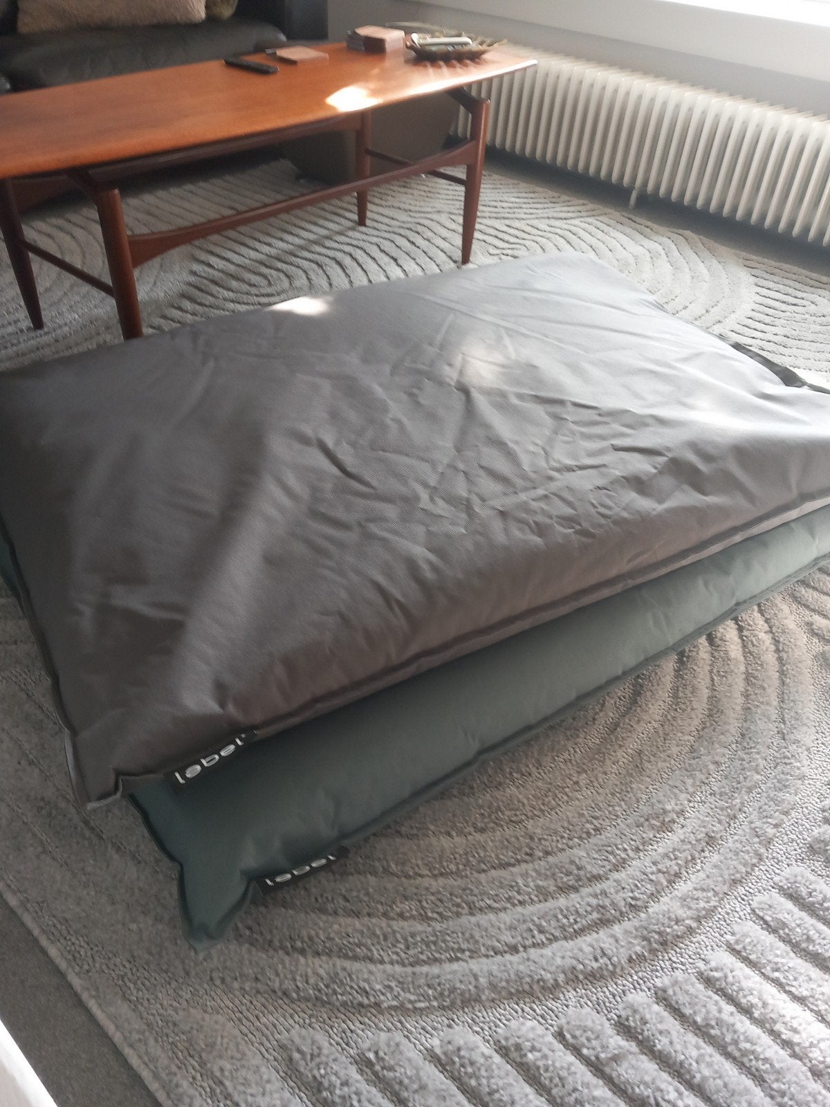 2 Lebel zitkussens 140x100 cm - Zo goed als nieuw, Ophalen, Zo goed als nieuw, Grijs, Overige typen