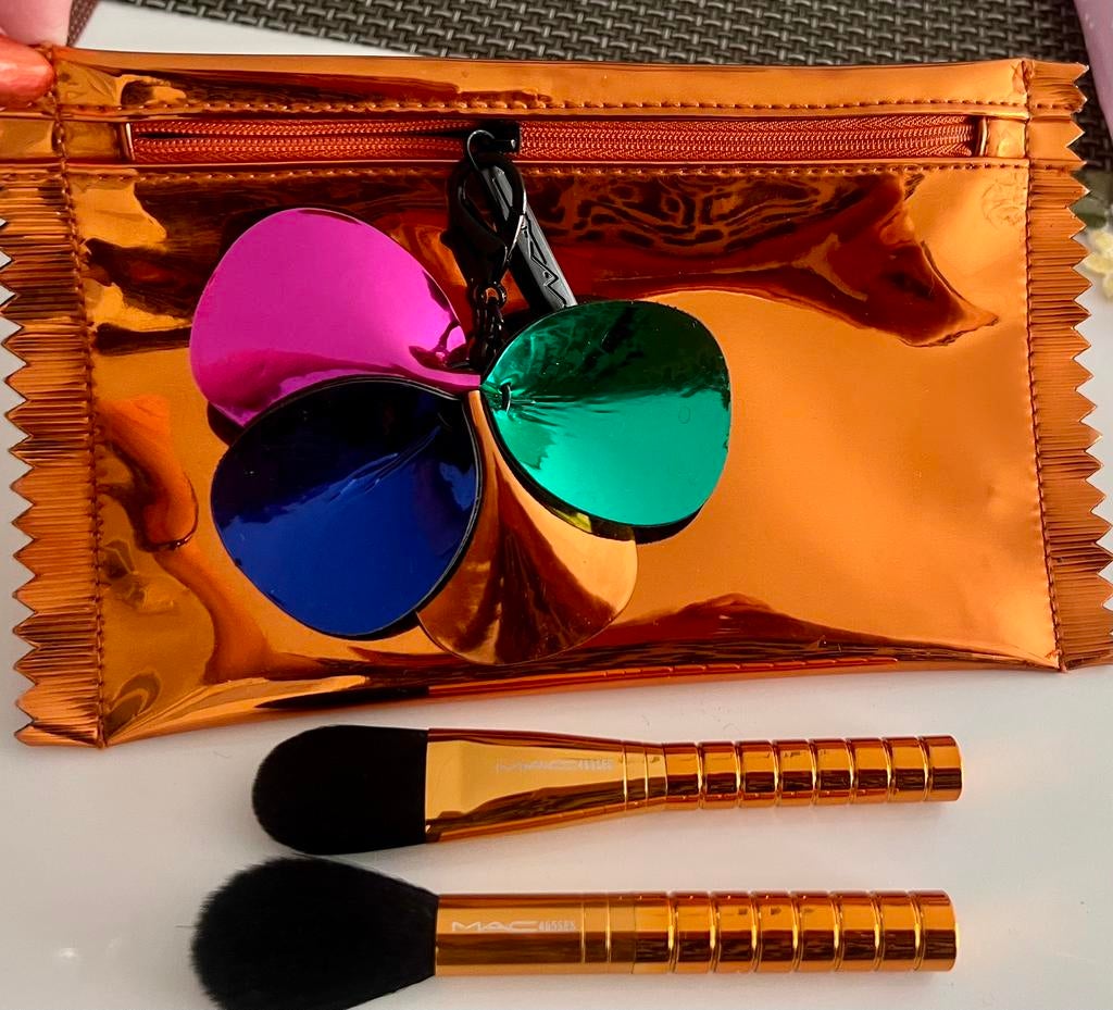 Mac MAC oranje make up tas/ toilettas/beautycase  borstels, Verzenden, Nieuw, Oranje, Dame