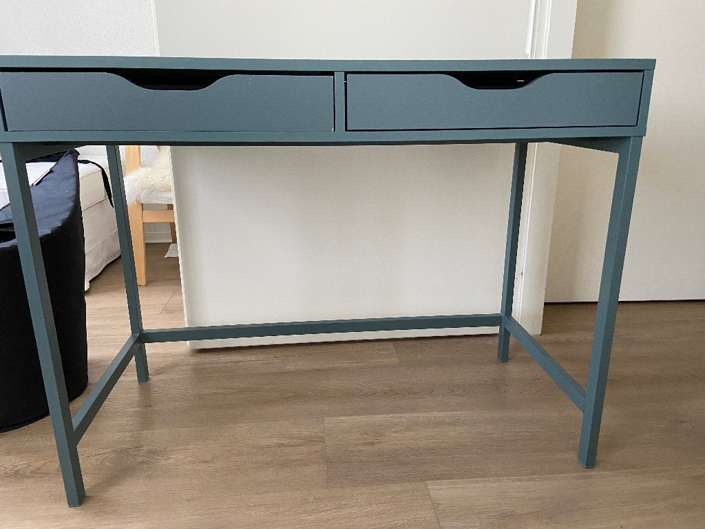 Bureau grijs-blauw, Ophalen, Demontabel, Gebruikt, IKEA