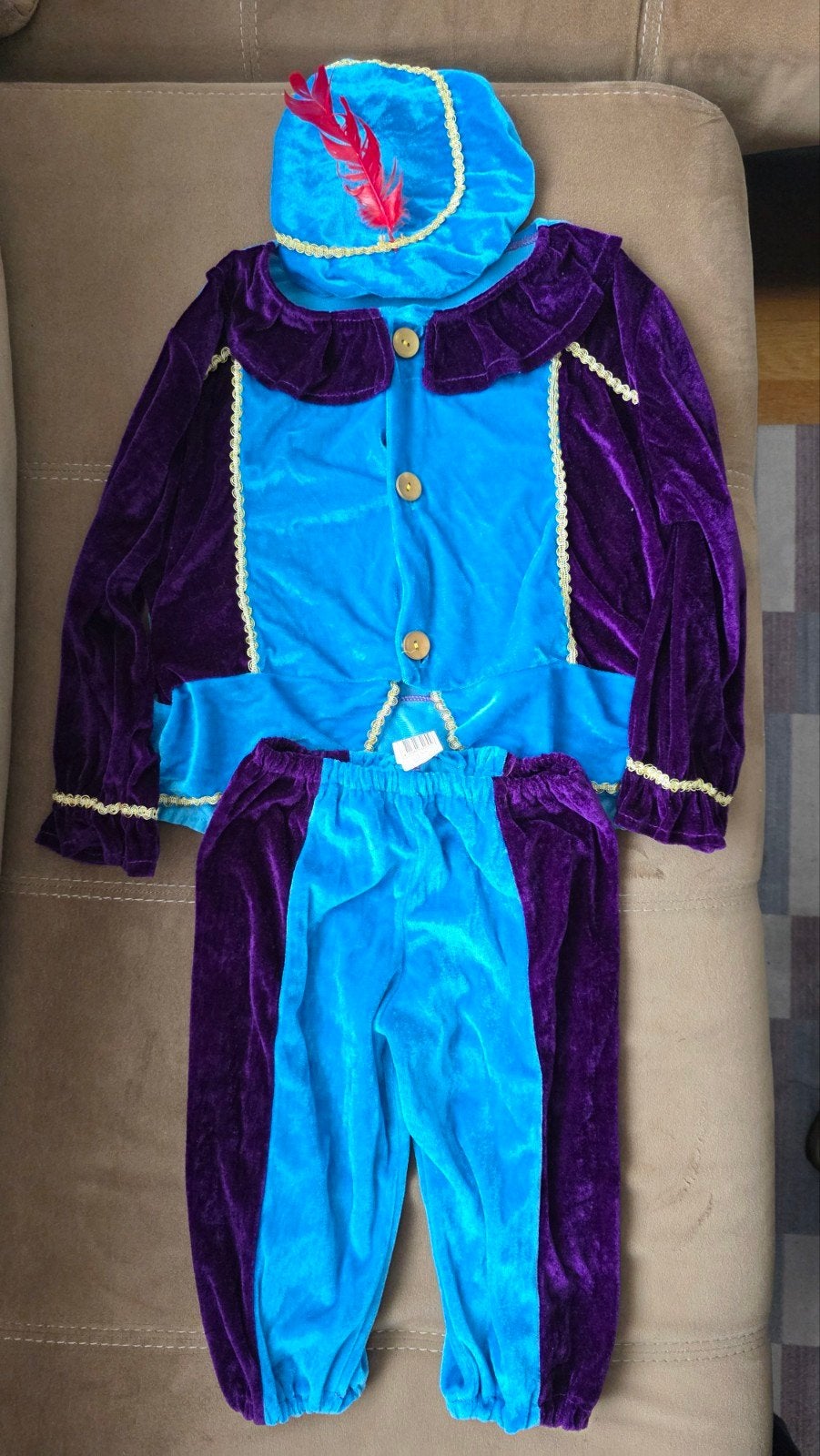 Sinterklaas Pietenpak voor kinderen - Maat 6-8 jaar, Kinderen en Baby's, Ophalen of Verzenden, Zo goed als nieuw, 122 t/m 128