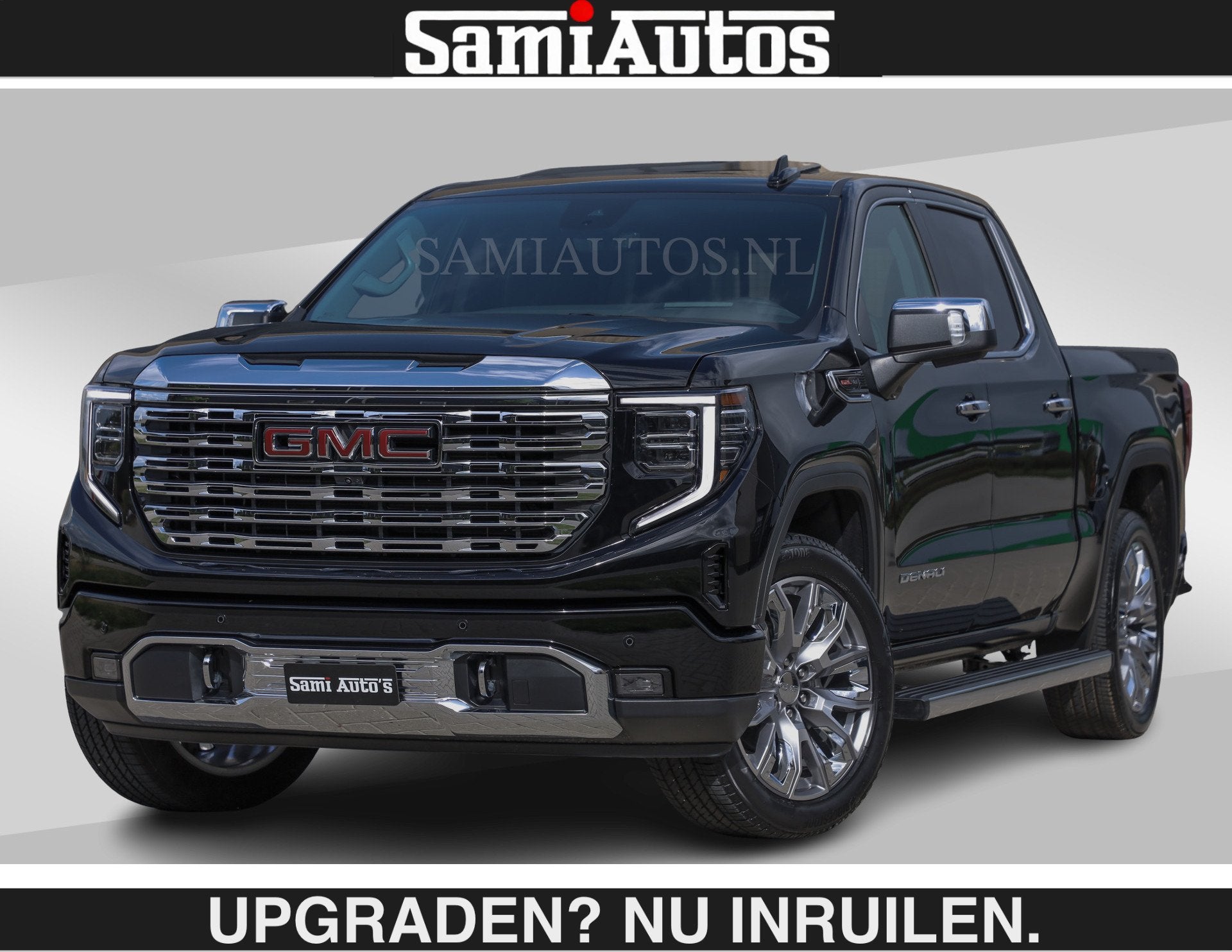 GMC Sierra DENALI 6.2 V8 426PK €79950,- excl | Full Option, Auto's, Dealer onderhouden, Met garantie (alle), 426 pk, Zwart