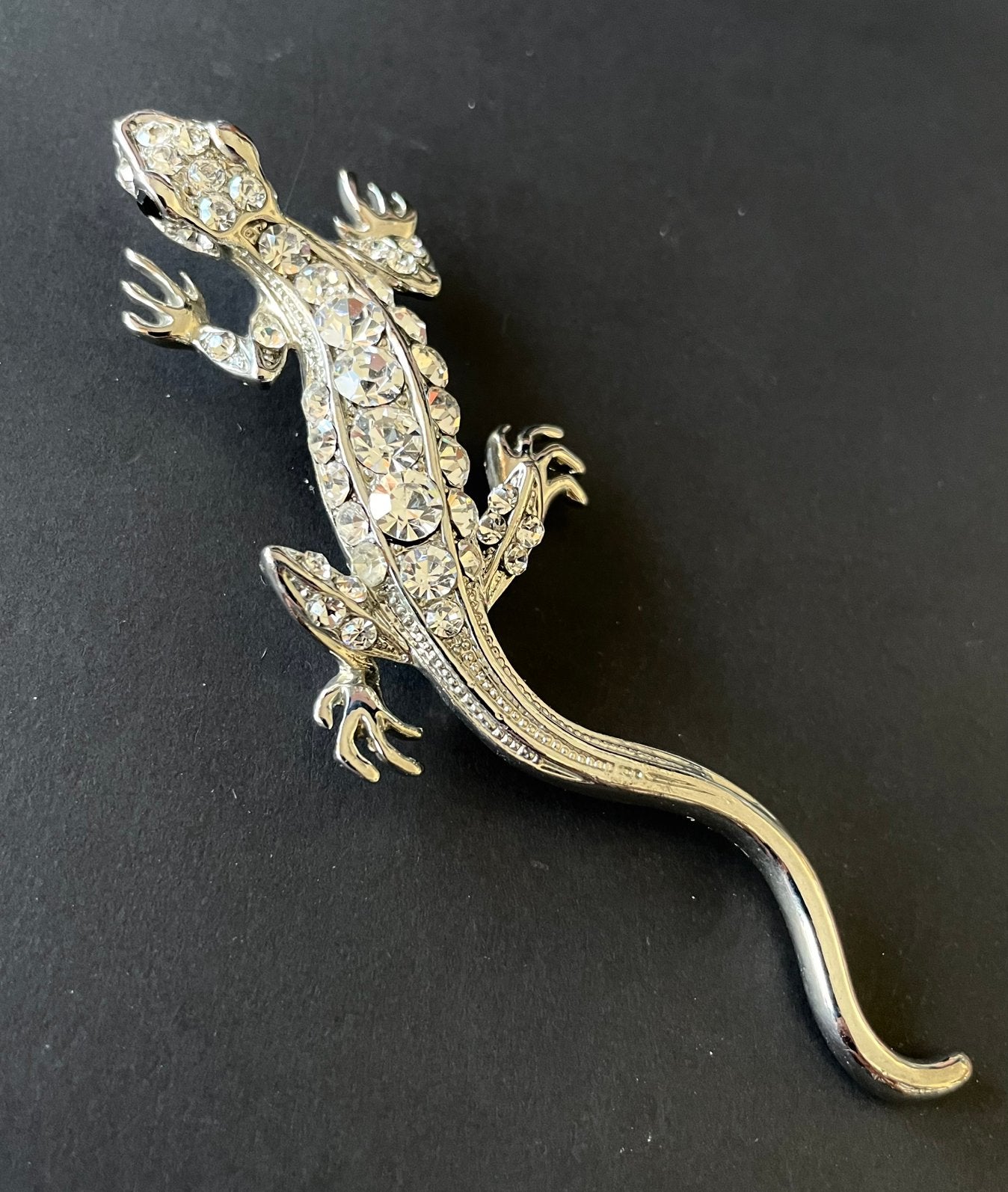 Lizard broche, Overige materialen, Verzenden, Zo goed als nieuw, Zilver