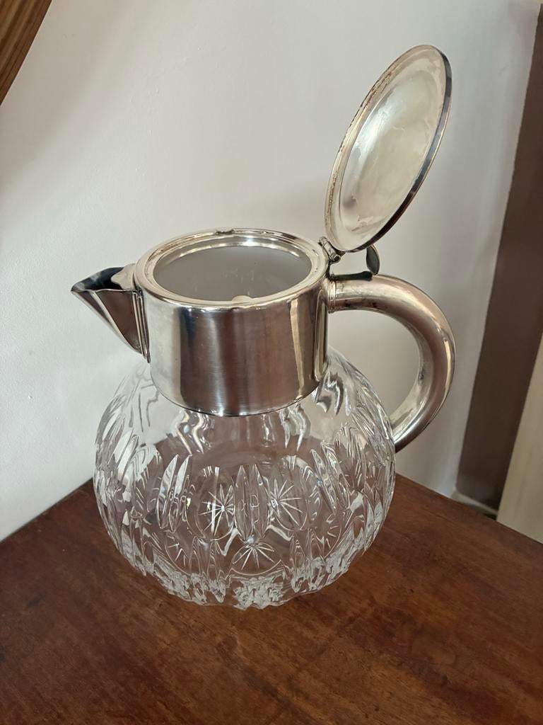 Antieke D.R.G.M. Kristallen Water/Limonade Kan, Antiek en Kunst, Ophalen of Verzenden