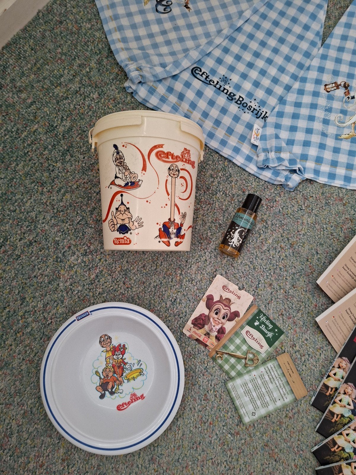 Efteling verzamel items 7 slaapmutsen emmertje bordje afwasm, Ophalen of Verzenden, Nieuw