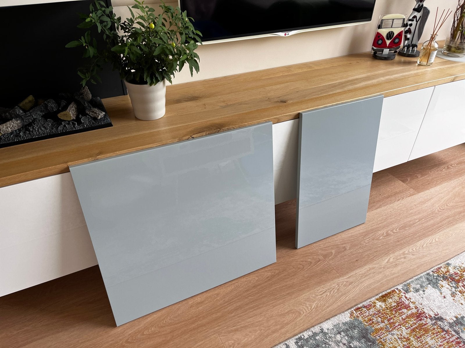 IKEA Besta deuren, hoogglans grijs (4 stuks 60 x 38 cm), Ophalen, Gebruikt