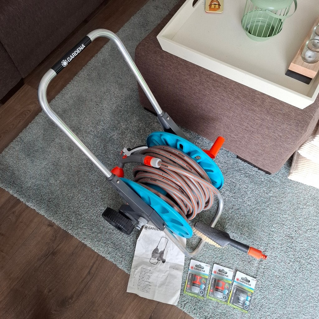 Gardena tuinslanghaspel, nieuw, 17,5 meter slang, Tuin en Terras, Ophalen of Verzenden, Nieuw, Tuinslang
