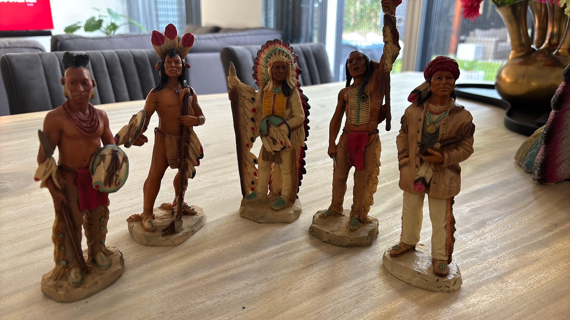 Set van 5 Indianen beeldjes - Castagna 1989-1995, Verzamelen, Ophalen, Zo goed als nieuw, Mens