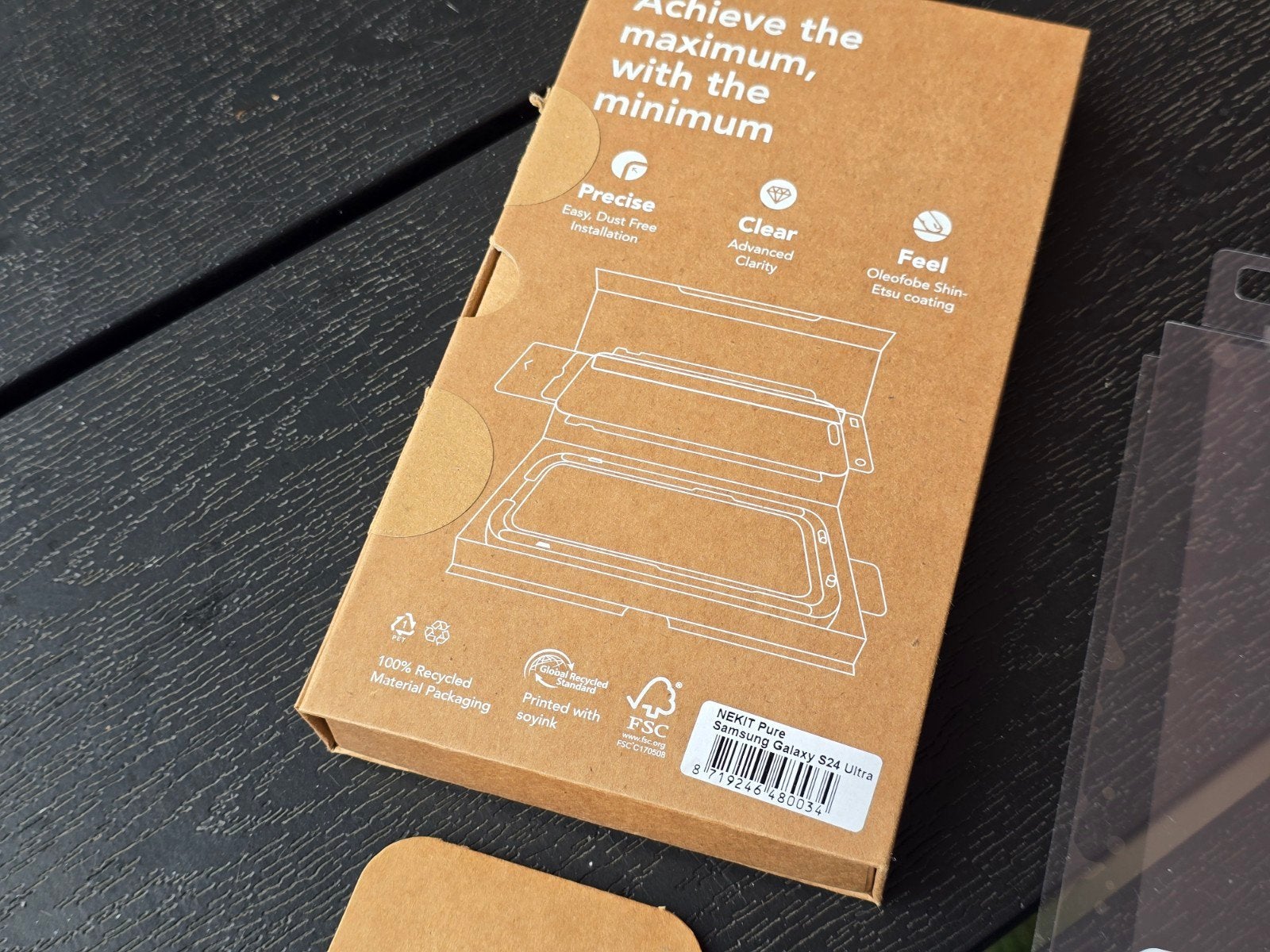 Foto 4 van Samsung Galaxy S24 Ultra Nekit 9H Pure Glass Screenprotector