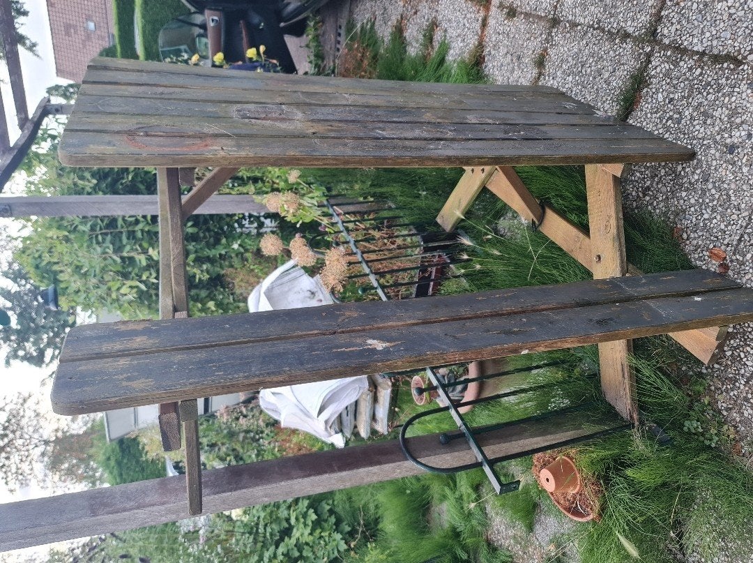Picknicktafel in PURMEREND, Ophalen, Gebruikt, Rechthoekig, Hout