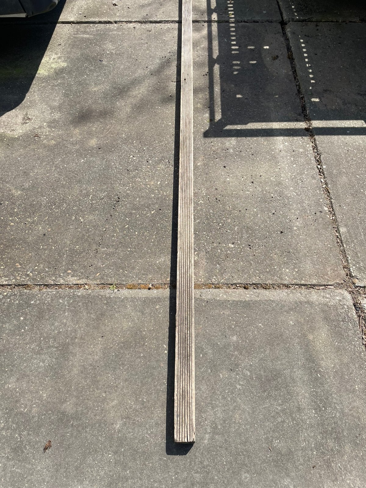 Hard houten balk/paal 65x42 mm 3700mm lang, Ophalen, Gebruikt, Hardhout, 250 cm of meer