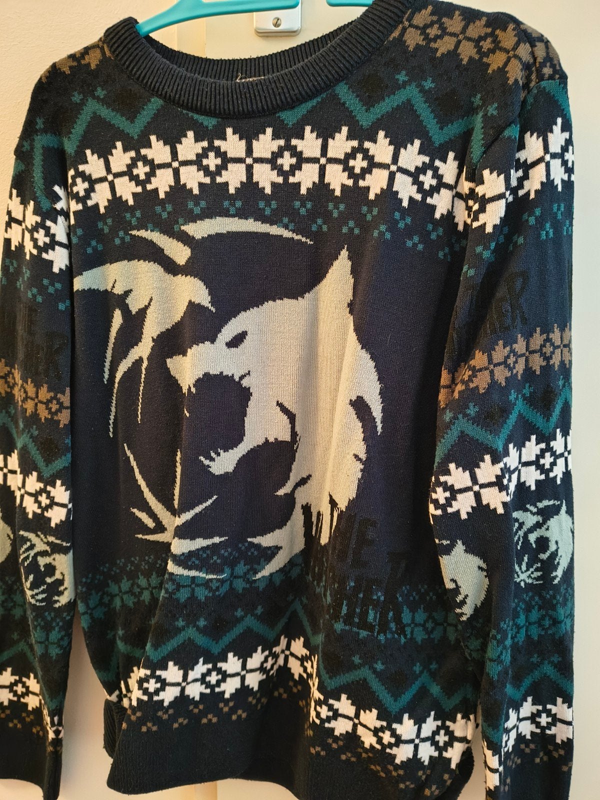 The Witcher trui maat L, Ophalen of Verzenden, Gedragen, Maat 52/54 (L), Blauw