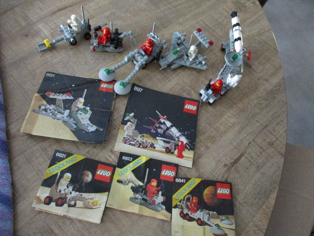 setjes lego ruimtevaart 891-897-6821-6822-6841, Ophalen of Verzenden, Gebruikt, Complete set, Lego