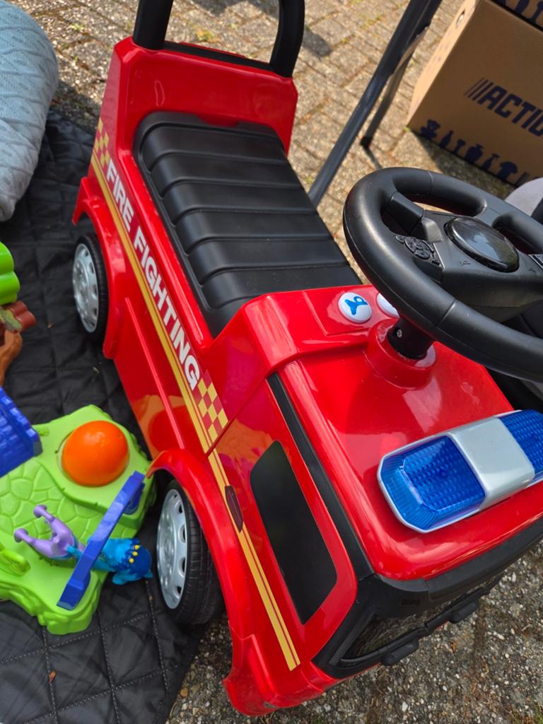 Brandweer loopauto, Kinderen en Baby's, Speelgoed | Speelgoedvoertuigen, Ophalen