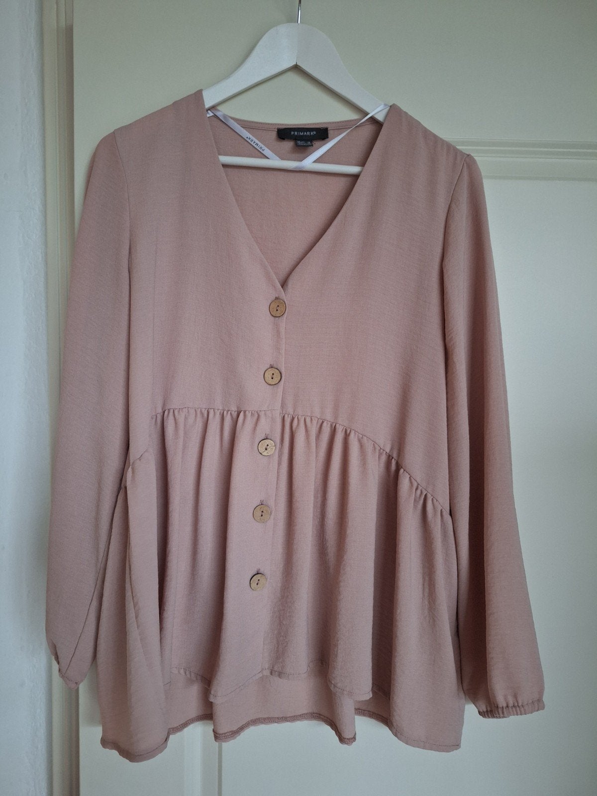 Roze Primark top maat 42 met lange mouwen en V-hals, Kleding | Dames, Tops, Ophalen of Verzenden