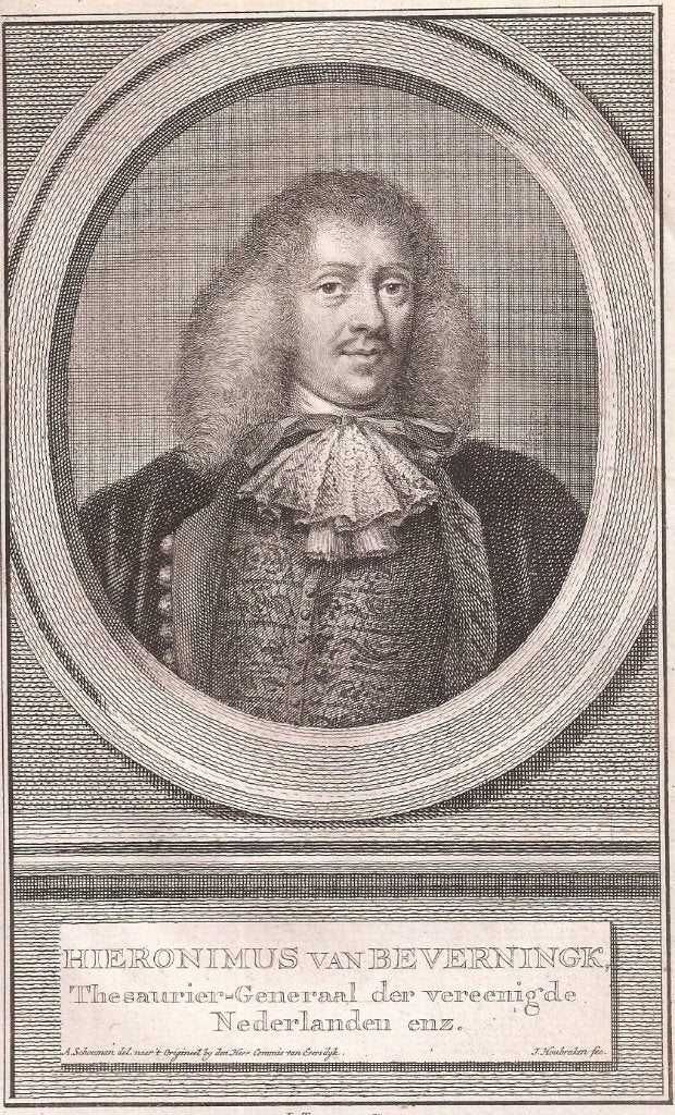 Portret van Hieronymus van Beverningk Thesaurier-Generaal, Antiek en Kunst, Kunst | Etsen en Gravures, Origineel, Ophalen of Verzenden