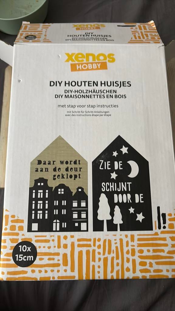 NIEUW! DIY houten huisjes Sint, Ophalen of Verzenden, Zo goed als nieuw