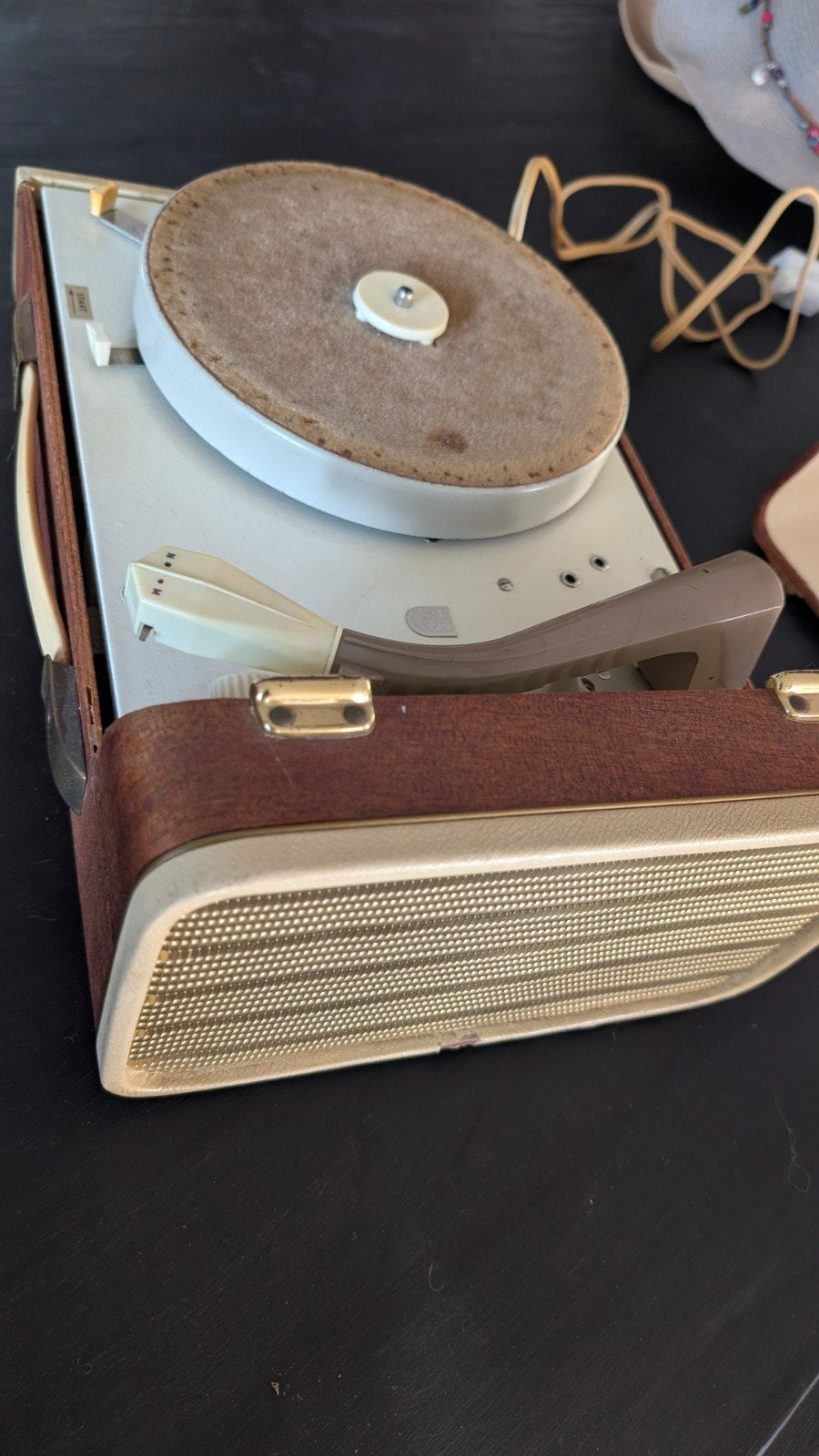 Vintage draagbare platenspeler 1959 Philips AG9148, Ophalen, Gebruikt, Platenspeler, Overige merken