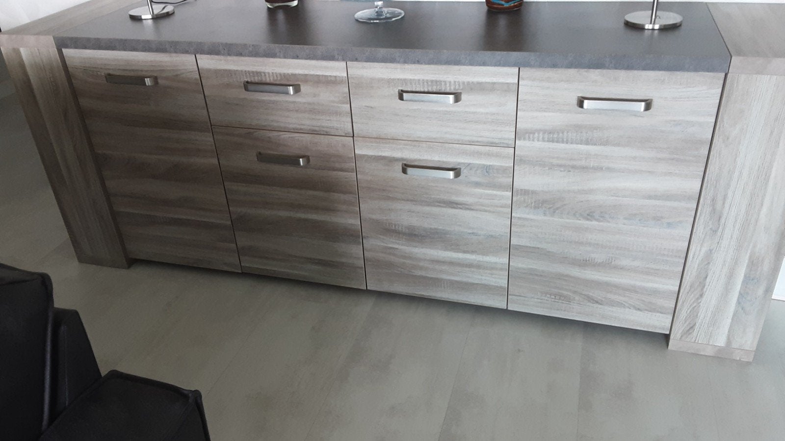 Dressoir + tv meubel moet weg, Ophalen, 25 tot 50 cm, Eiken print moderne stijl, Minder dan 100 cm