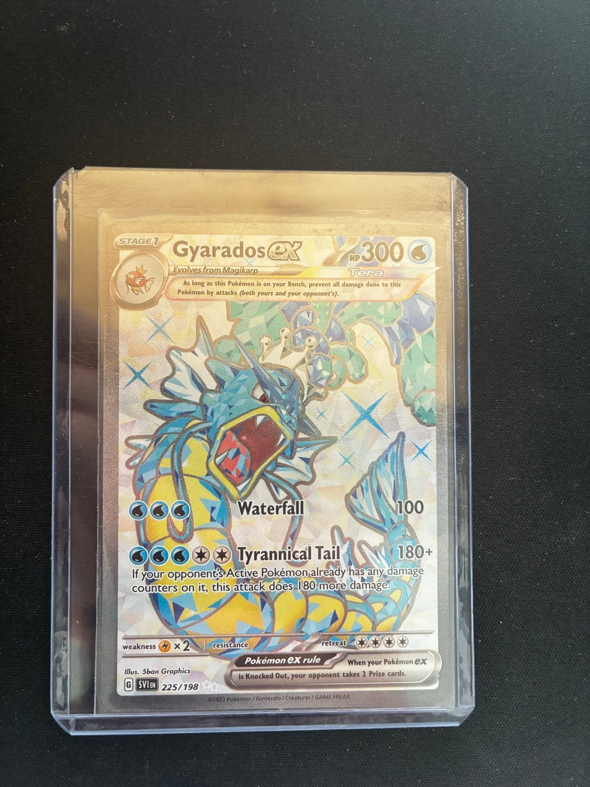 Gyarados ex SV1A 225/198 Shiny Treasure EX Pokémon kaart, Ophalen of Verzenden, Zo goed als nieuw, Losse kaart, Foil