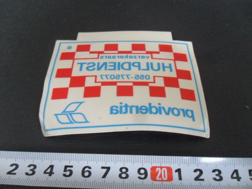 sticker raamsticker auto verzekeraars hulpdienst PROVIDENTIA, Ophalen of Verzenden, Zo goed als nieuw