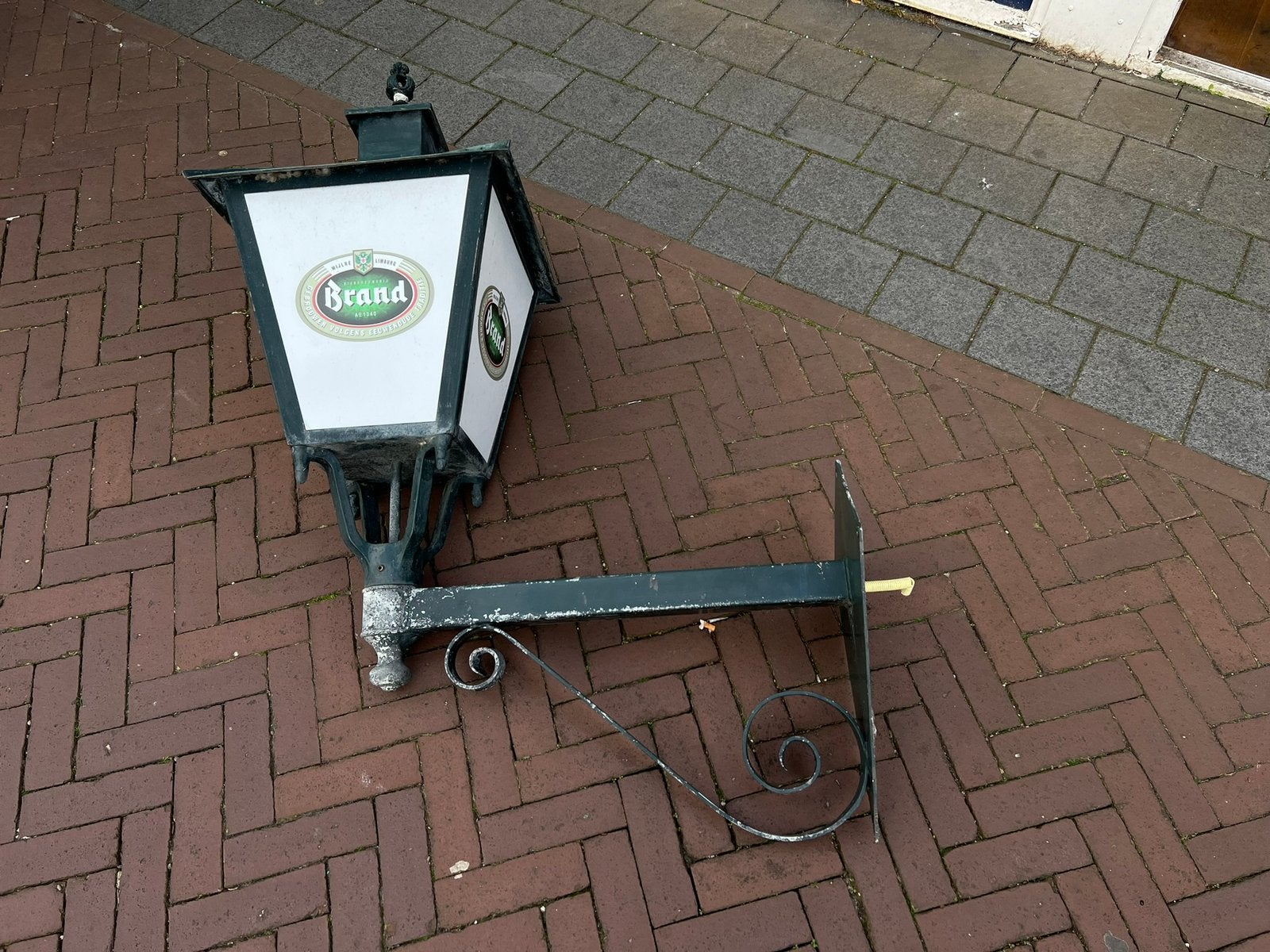 Brand bier muur lampen / lantaarn groot., Ophalen, Gebruikt, Reclamebord, Plaat of Schild, Brand
