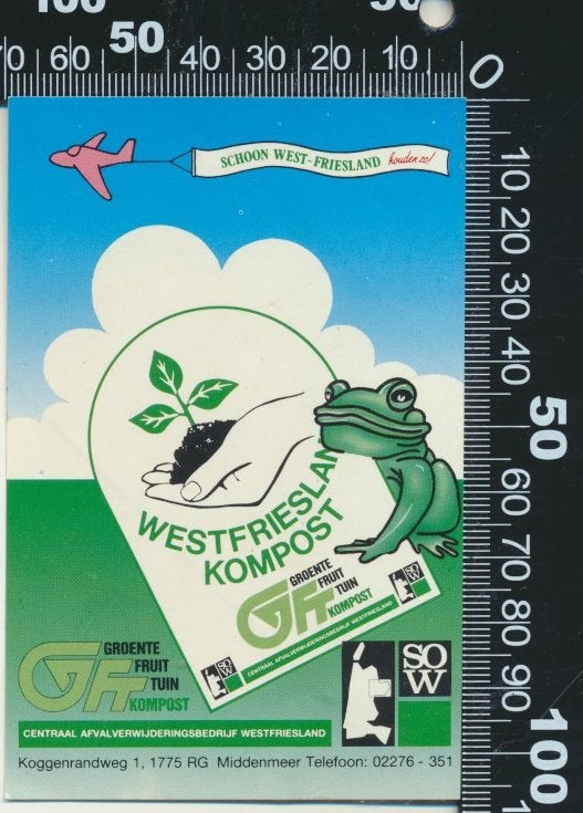 Sticker: Centraal Afvalverwijderingsbedrijf Westfriesland, Ophalen of Verzenden, Zo goed als nieuw, Bedrijf of Vereniging