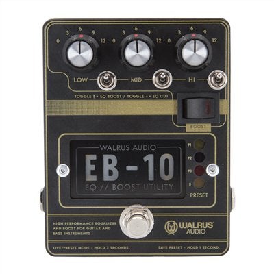 Walrus Audio EB-10 Black Preamp / EQ / Boost effectpedaal, ., Nieuw, Ophalen of Verzenden, .