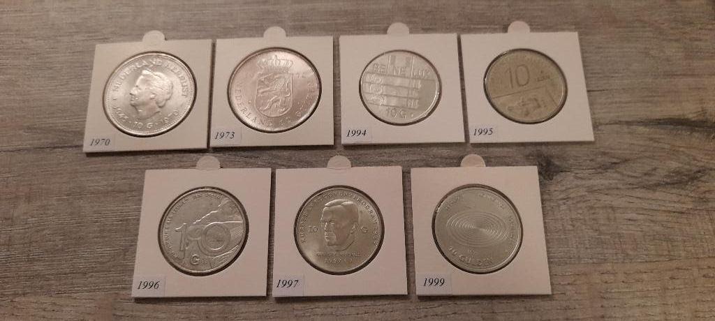 zilveren tientjes, Postzegels en Munten, Munten | Nederland, Koningin Juliana, Zilver, Ophalen of Verzenden, Losse munt