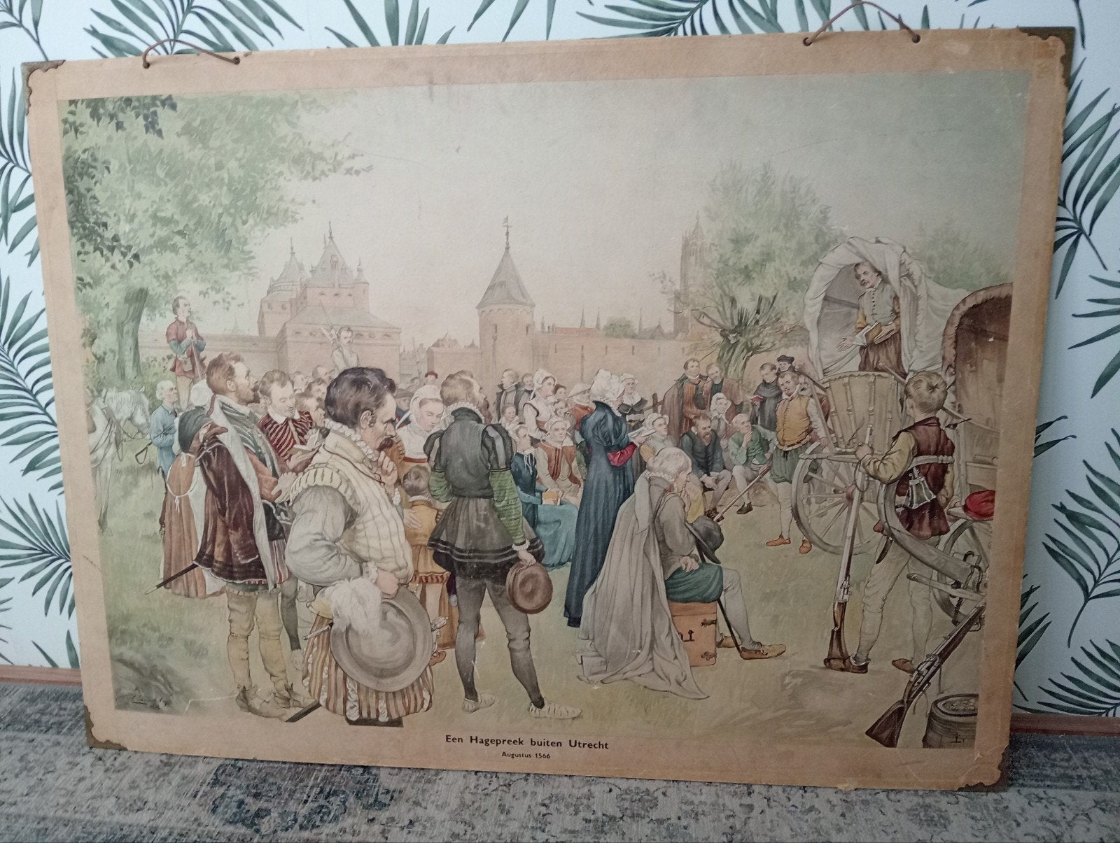 Oude schoolplaat, Antiek en Kunst, Antiek | Schoolplaten, Ophalen