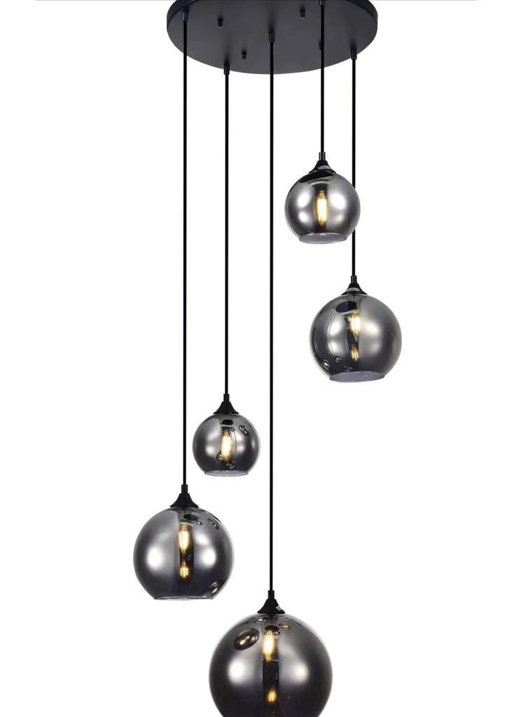 SMOKE HANGLAMP 5 MIX SMOKED ERIC KUSTER STYLE, Huis en Inrichting, Lampen | Hanglampen, Ophalen of Verzenden, Zo goed als nieuw