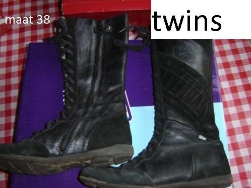 Zwarte Twins laarzen, maat 38, Gebruikt, Meisje, Twins, Ophalen of Verzenden