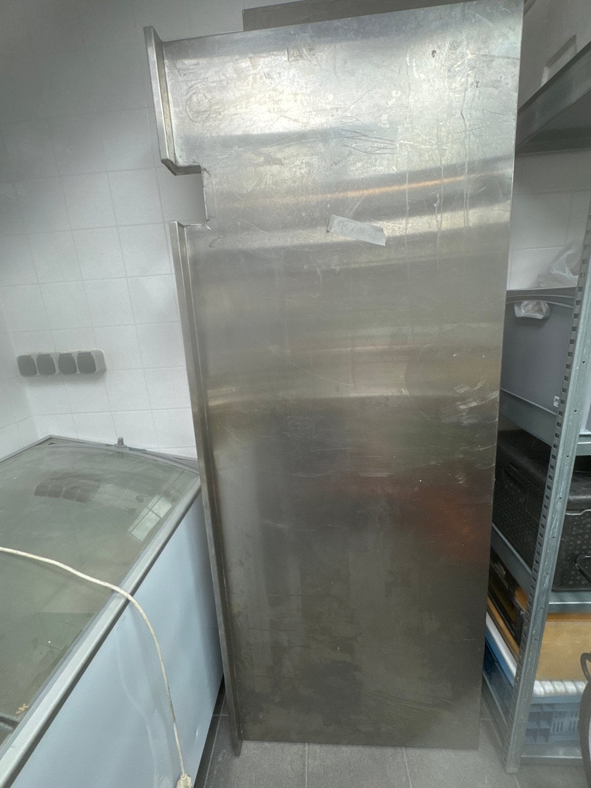 RVS blad voor hobby, foodtruck of garage (75x190 cm), Ophalen, Gebruikt