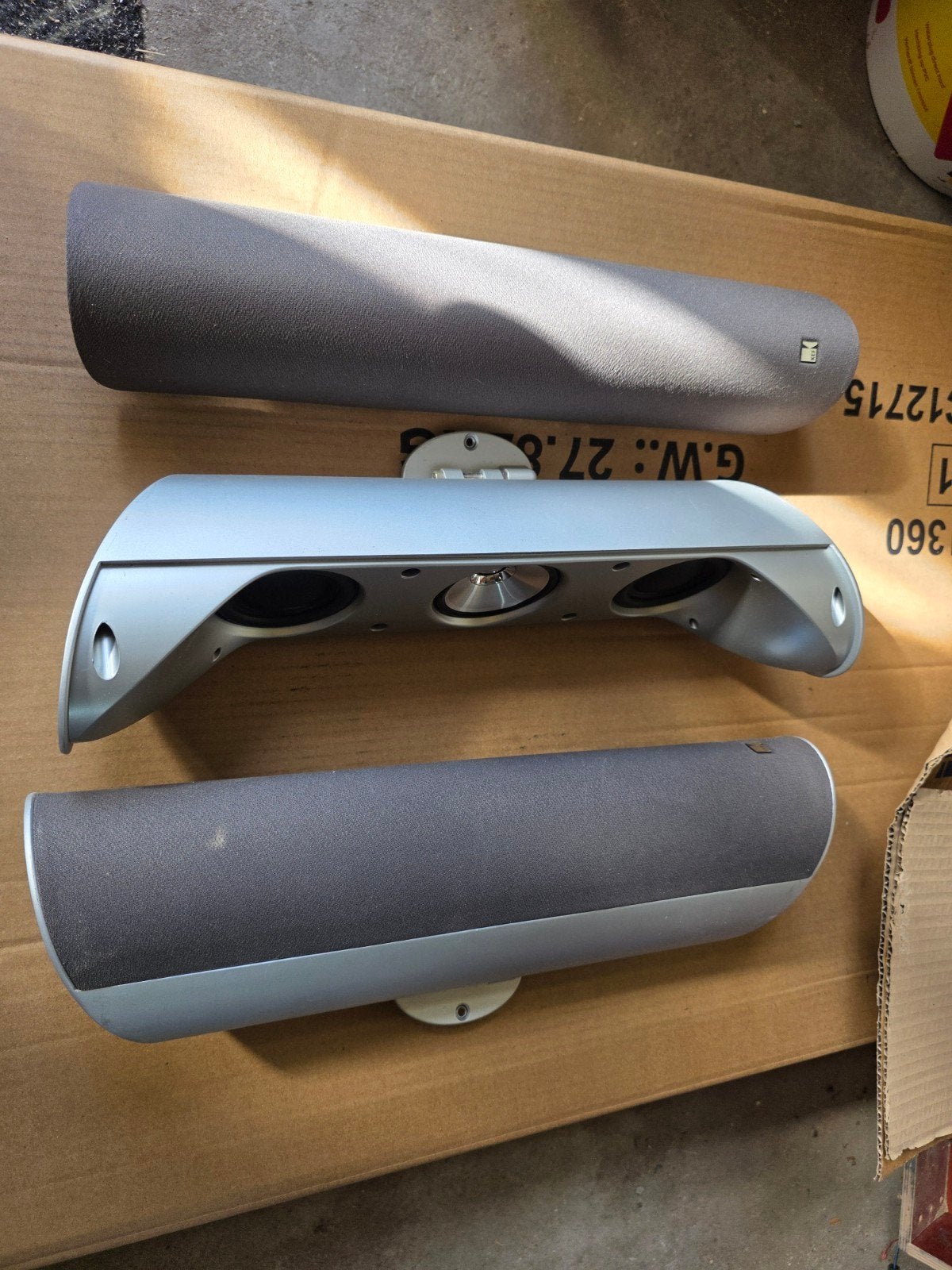 2x KEF KHT 5005.2 speakers incl. wandmontage, Audio, Tv en Foto, Ophalen, Geschikt voor surround/home cinema, Gebruikt, Speakerset
