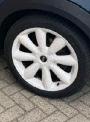 18 inch lichtmetalen velgen met zomerbanden Mini Countryman, Auto-onderdelen, Banden en Velgen, 18 inch, Gebruikt, Banden en Velgen