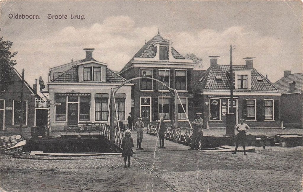 703-325-031 Oldeboorn Groote Brug, Verzamelen, Ansichtkaarten | Nederland, Friesland, Voor 1920, Verzenden