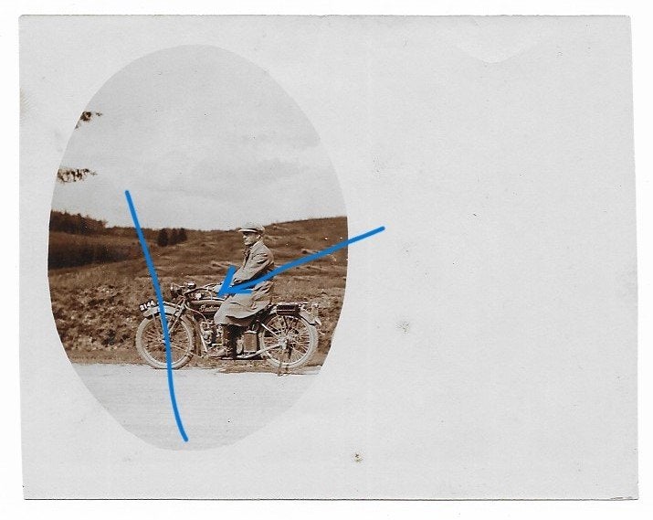 Indian motor foto rond, Verzenden, Foto, Zo goed als nieuw, Voor 1940