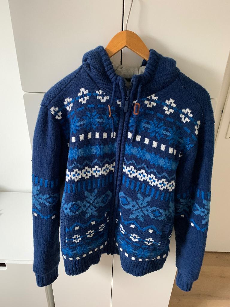 Blauw vest Noors patroon merk SOHO, Maat 52/54 (L), Blauw, Ophalen of Verzenden, Zo goed als nieuw