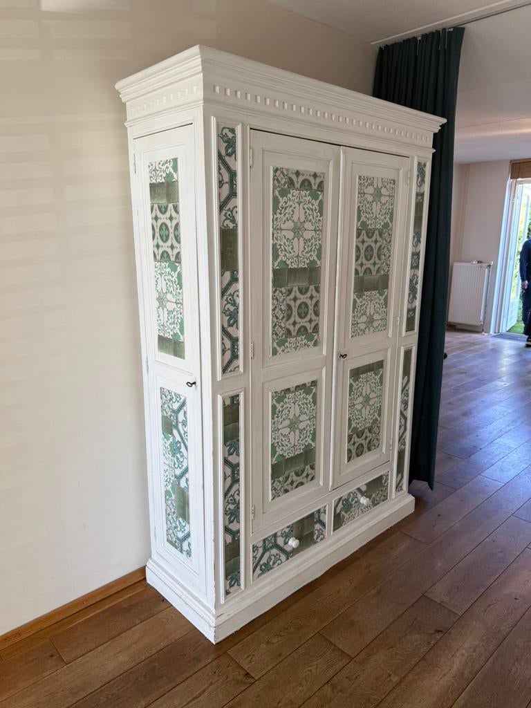 Unieke landelijke / Ibiza stijl kast – massief hout, Huis en Inrichting, Kasten | Buffetkasten, Ophalen, Zo goed als nieuw, 25 tot 50 cm