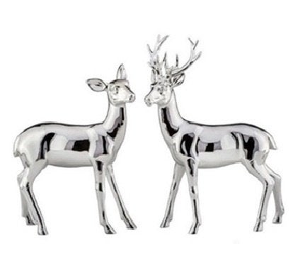 Herten set/2 beeldjes staand of liggend, Verzenden, Nieuw, Dier