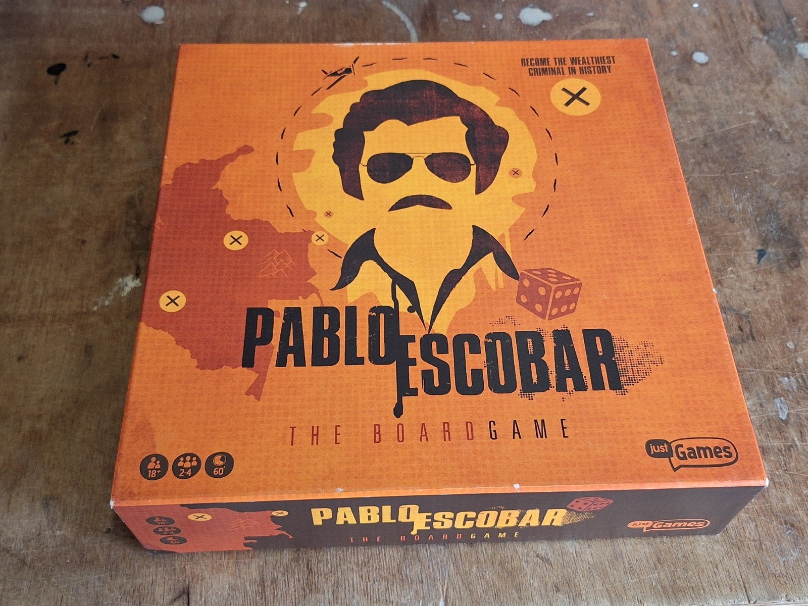 Pablo Escobar The Boardgame - Strategisch Bordspel, Drie of vier spelers, Ophalen of Verzenden, Zo goed als nieuw, Just Games