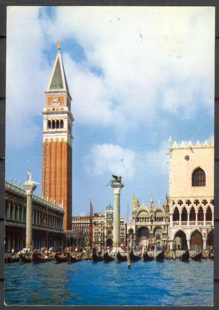 Italië - Venetië - Piazzetta San Marco da San Giorgio 1961, Verzamelen, Ansichtkaarten | Buitenland, Verzenden, 1960 tot 1980
